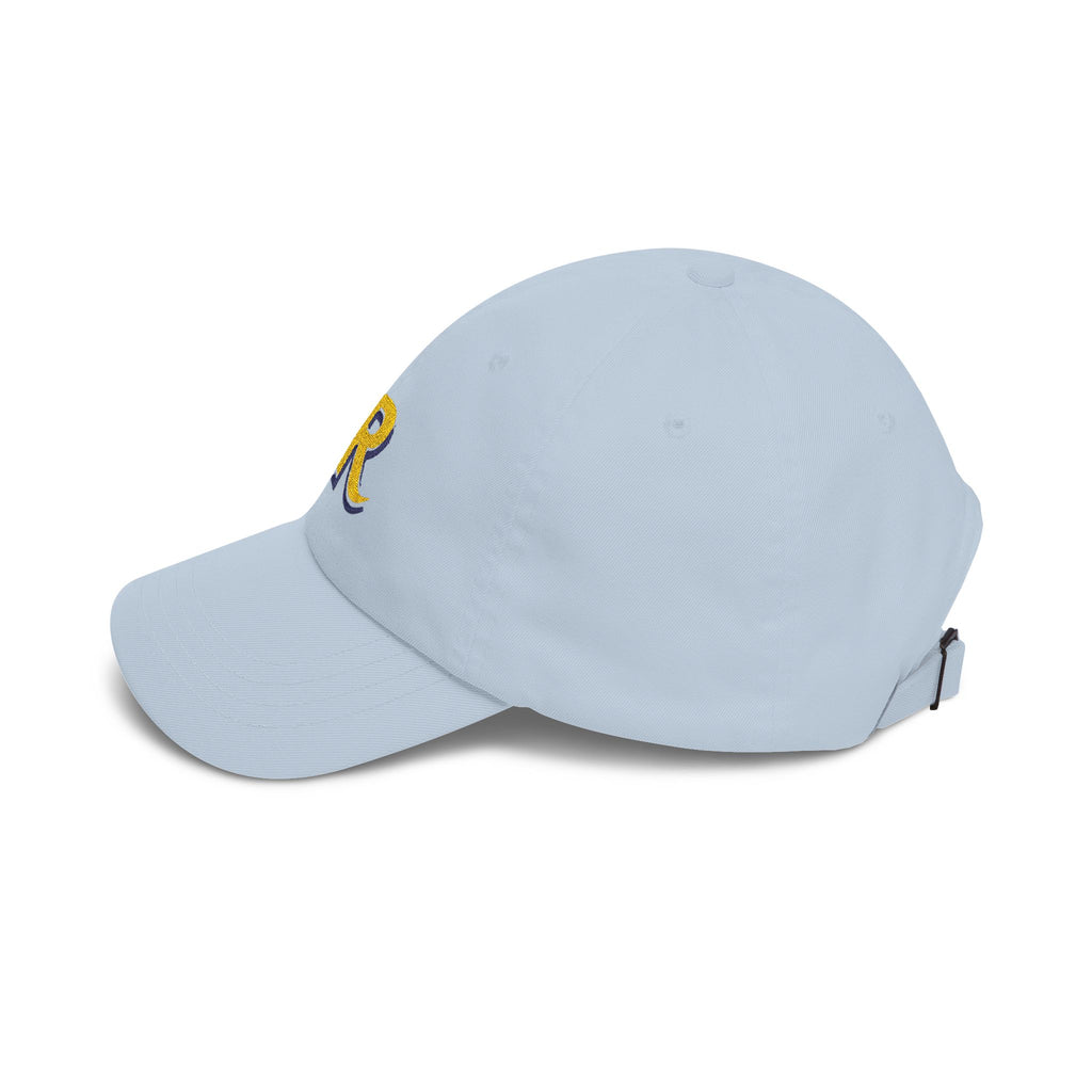 Holy Rollers Christian apparel thumbnail: HR Script Logo Dad Cap | Embroidered Baseball Hat, White Adjustable