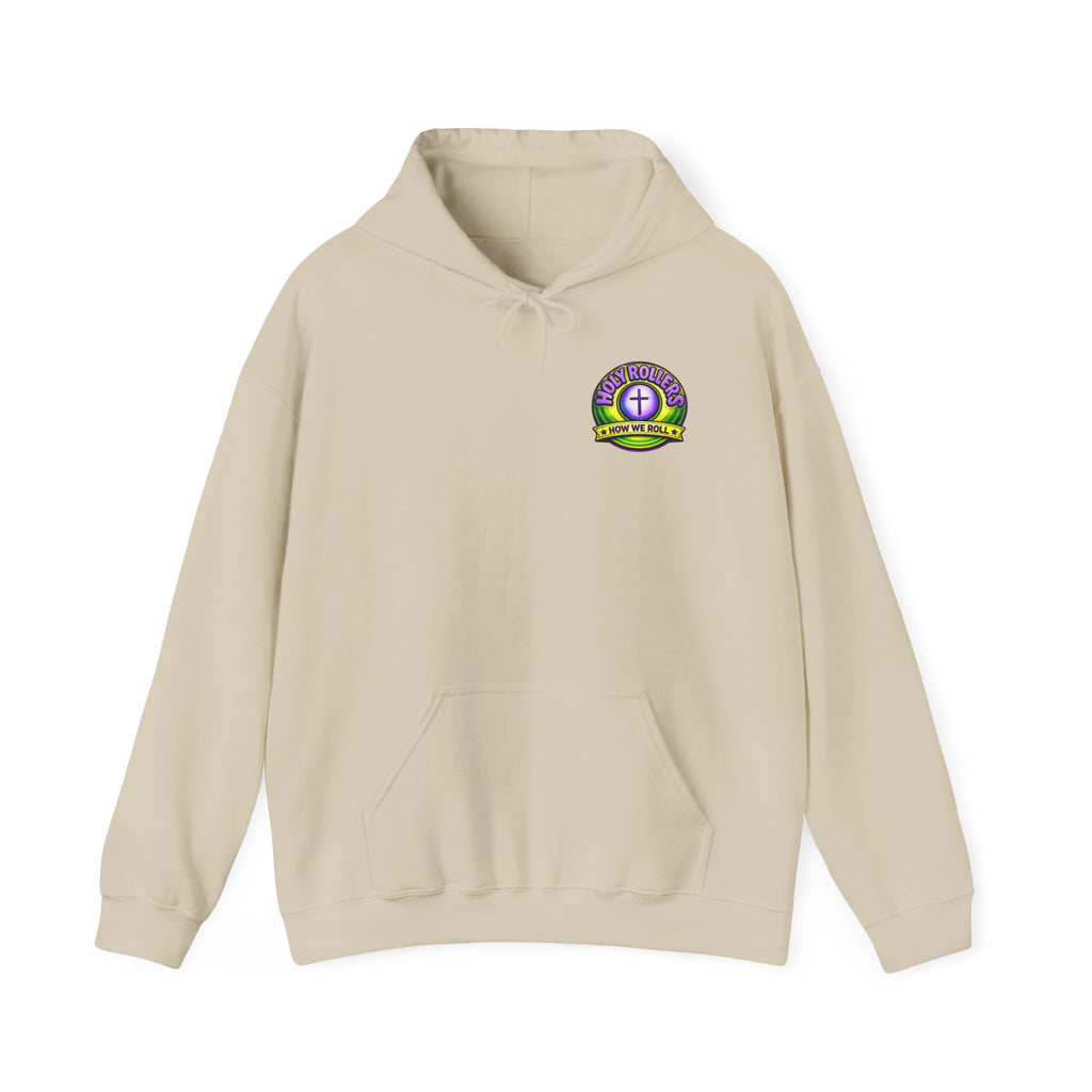 Holy Rollers Christian apparel thumbnail: Holy Rollers faith walking design Hoodie | How We Roll gospel sweatshirt