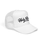 Holy Rollers Foam Trucker Hat | Script Logo, Black & White Mesh