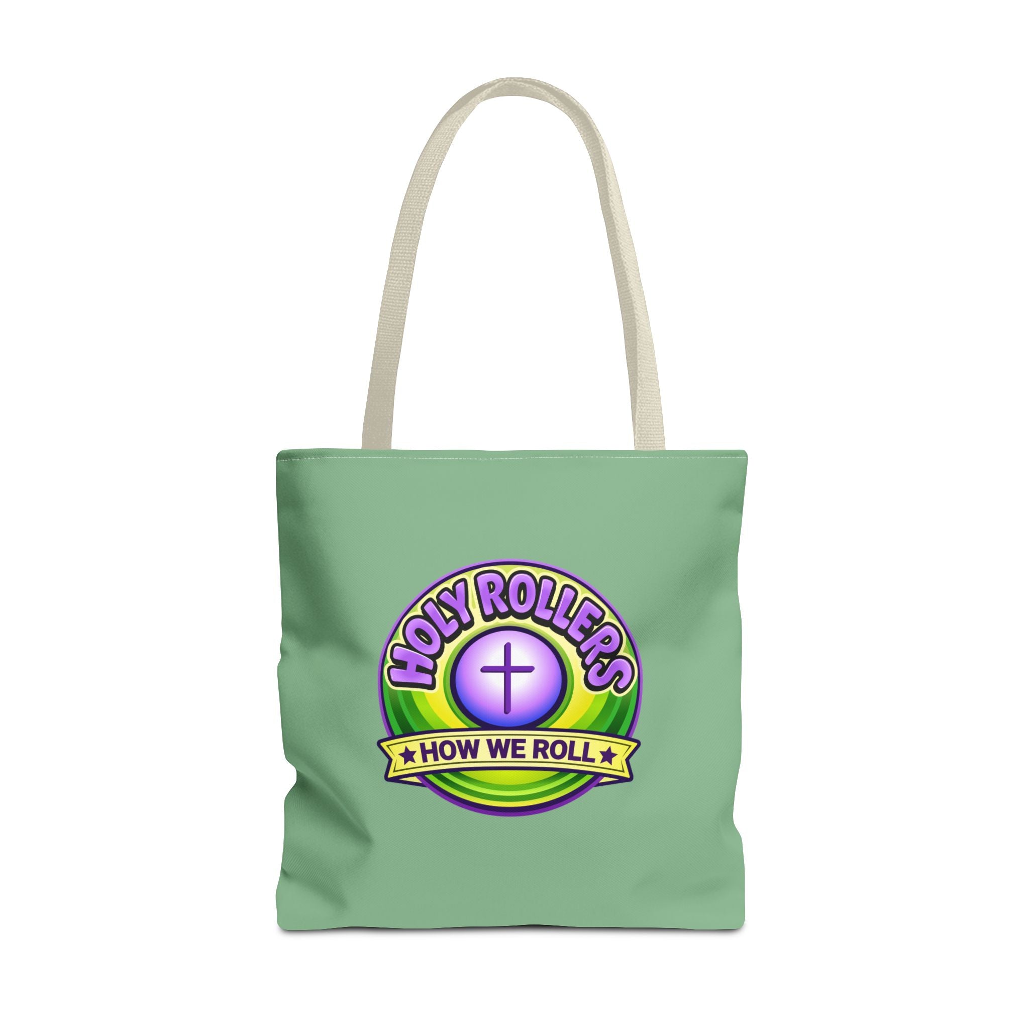 Holy Rollers Christian apparel: Christian Tote Bag — "Rolling in His Promises" / Holy Rollers Design