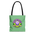 Christian Tote Bag — "Rolling in His Promises" / Holy Rollers Design