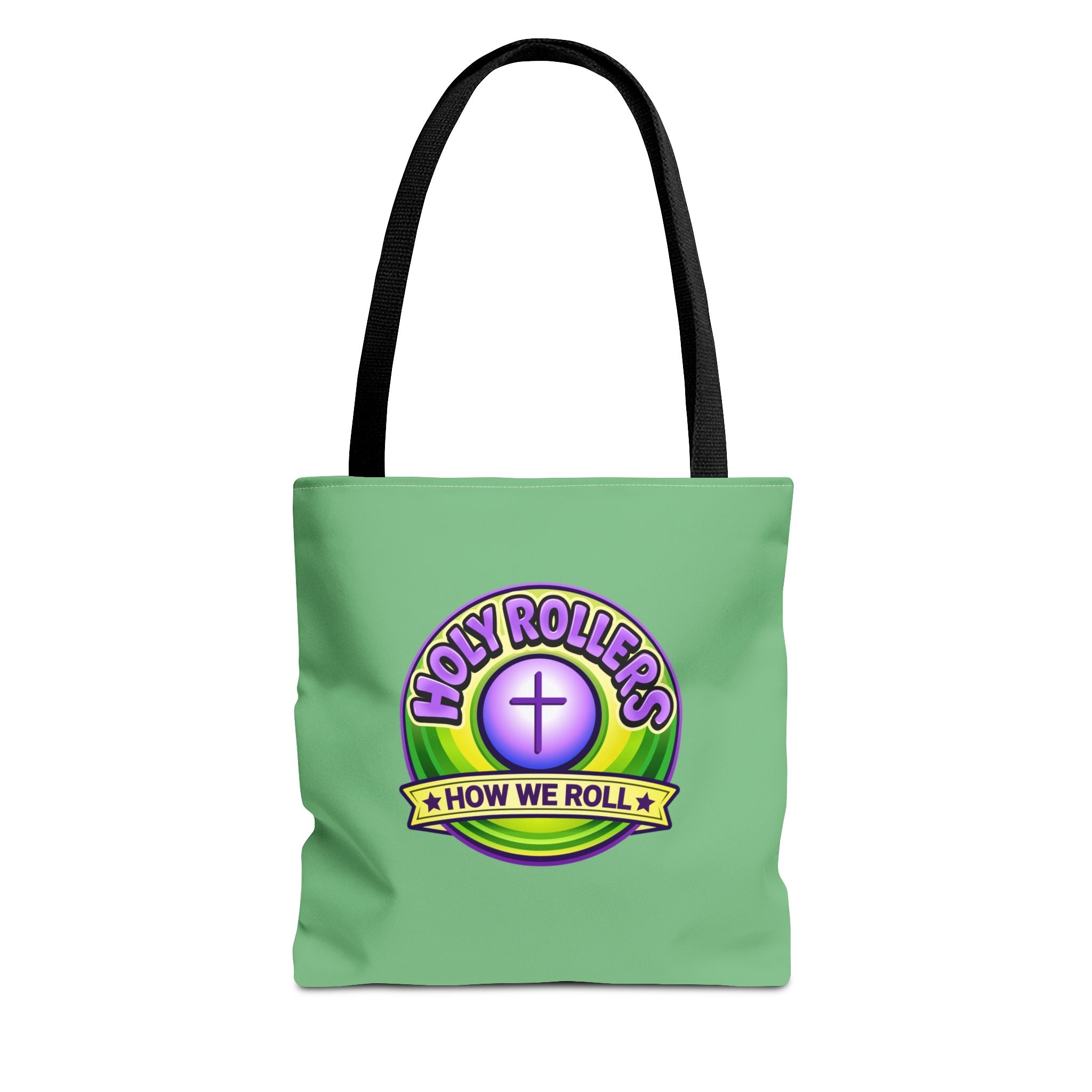 Holy Rollers Christian apparel: Christian Tote Bag — "Rolling in His Promises" / Holy Rollers Design