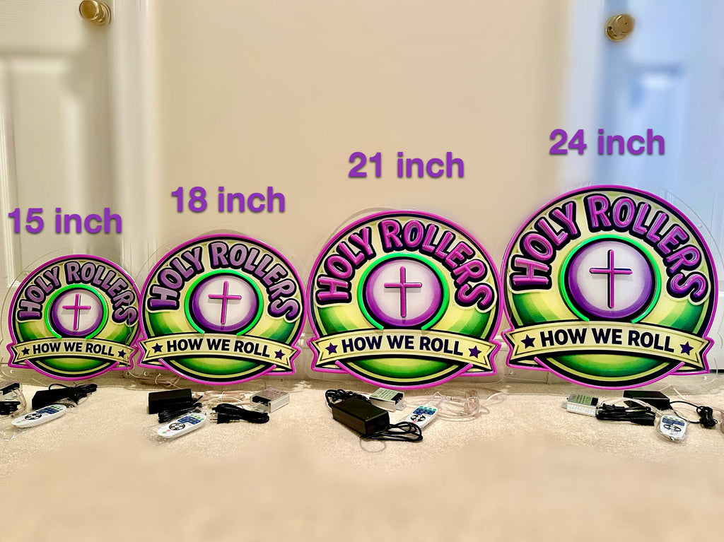 Holy Rollers Christian apparel thumbnail: Holy Rollers LED Neon Sign
