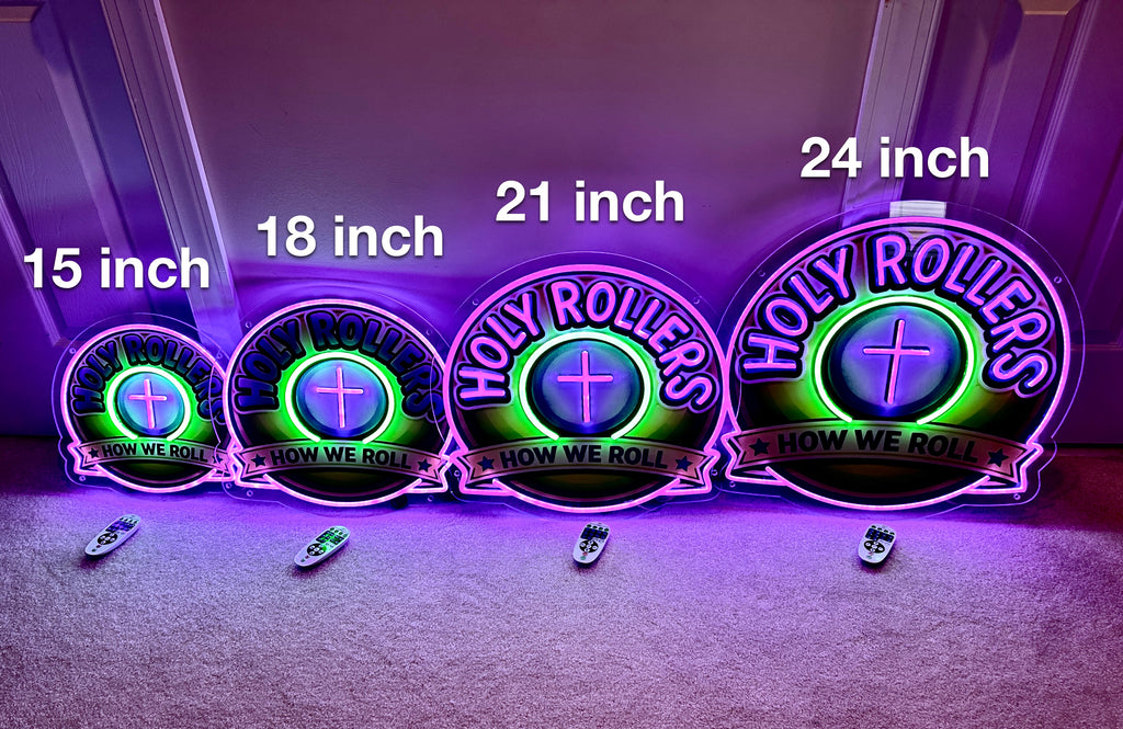 Holy Rollers Christian apparel thumbnail: Holy Rollers LED Neon Sign