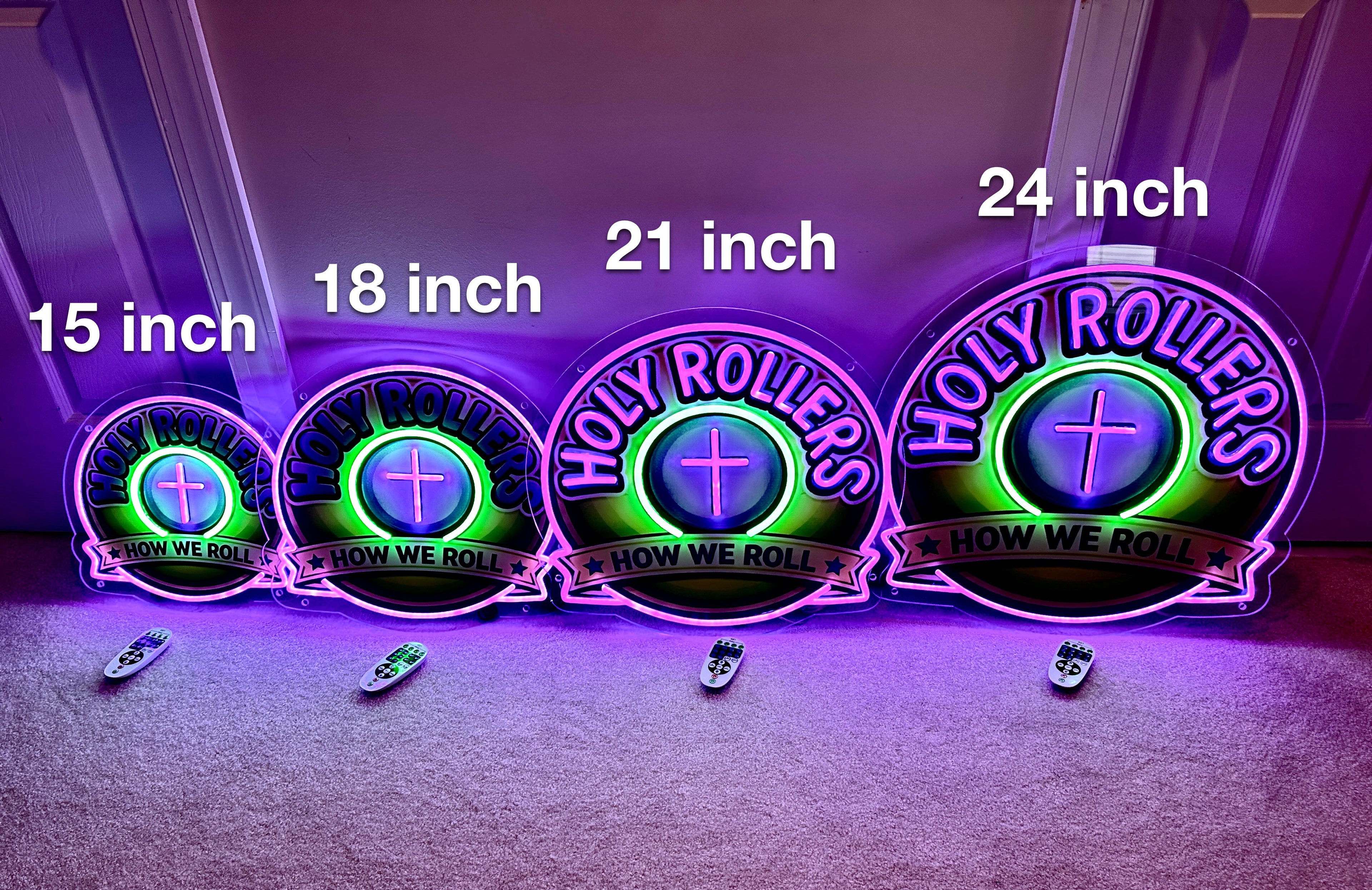Holy Rollers Christian apparel: Holy Rollers LED Neon Sign